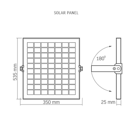 Naświetlacz LED z panelem solarnym 100W + pilot VLE-FSO-1005