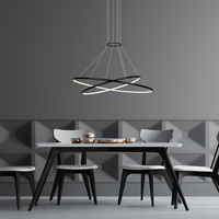 Lampa wisząca Halifax czarna LED CCT