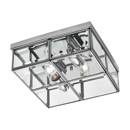 Plafon Monza srebrny 2xE14
