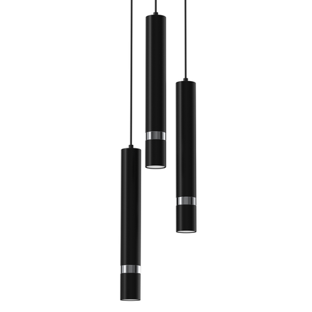 Milagro - Lampa wisząca JOKER BLACK/CHROME 3xGU10