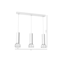 Milagro - Lampa wisząca DANTE SILVER 3x mini GU10