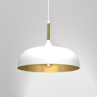 Lampa wisząca Lincoln 1xE27 35cm Biały/Złoty