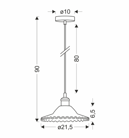 LAMPA WISZĄCA GENEVA 1 BEZBARWNY