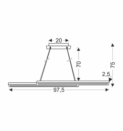 Candellux - Sento Lampa Wisząca Drewniany 19W Led 4000K Maskownica Czarny