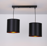 Candida lampa wisząca czarny 2x40w e27 abażur czarny