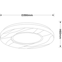 Plafon Tenaro 40cm Biały Lampa Sufitowa LED 23W Barwa Neutralna 4000K