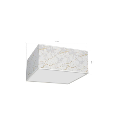 Milagro - Lampa sufitowa SENSO White/Gold kwadrat 2xE27