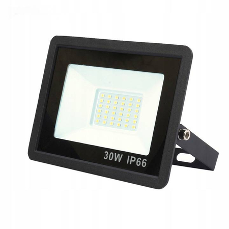 NAŚWIETLACZ HALOGEN BEZ CZUJNIKA CZARNY 30W B.ZIMNA 6000K