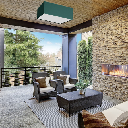 Milagro - Lampa sufitowa VERDE GREEN kwadrat 3xE27 50cm
