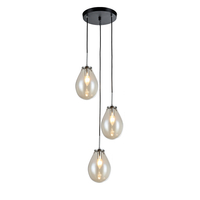 Lampa wisząca Fondi czarna 3xE14