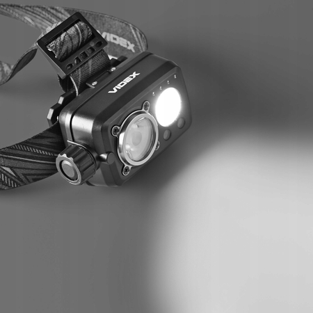 Latarka Czołowa Videx LED Akumulatorowa Czołówka 600 Lumenów USB C 5000K VLF-H189