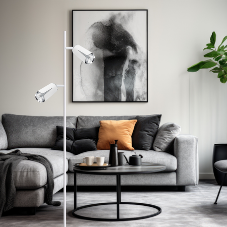 Milagro - FLOWER WHITE CHROME LAMPA PODŁOGOWA 2xGU10