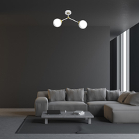 Milagro - Lampa sufitowa JOY WHITE / GOLD 2xE14