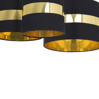 Milagro - Lampa sufitowa PALMIRA BLACK / GOLD 3xE27