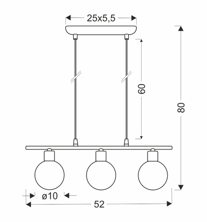 Candellux - Oden Lampa Wisząca Chromowy 3X40W G9 Klosz Biały