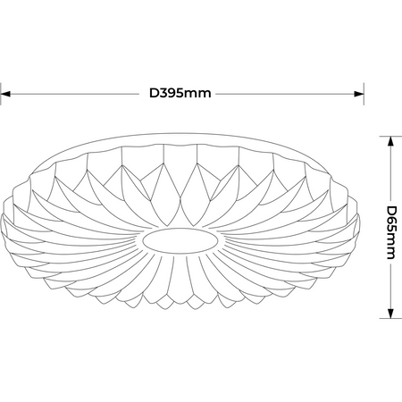 Plafon Zivora 40cm Biały Lampa Sufitowa LED 23W Barwa Neutralna 4000K