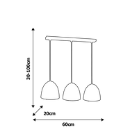Milagro - Lampa wisząca VEGAS 3xE27