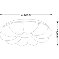 Plafon Ariva 33 cm biały LED 4000K
