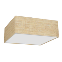 Milagro - Lampa sufitowa MARSHALL WHITE / RATTAN 2xE27