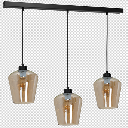 Milagro - Lampa wisząca SANTIAGO AMBER 3xE27