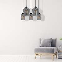 Milagro - Lampa wisząca SANTIAGO SMOKED 5xE27