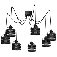 Milagro - Lampa wisząca LARS BLACK 7xE27