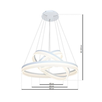 Milagro - LAMPA WISZĄCA RING 4080 114W LED + PILOT