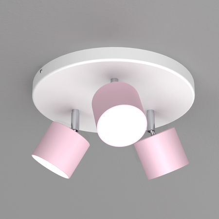 Lampa sufitowa Dixie 3xGX53 Różowy/Biały