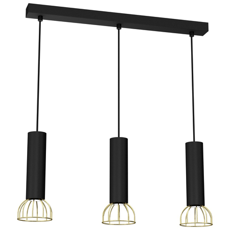 Milagro - Lampa wisząca DANTE Black/Gold 3x mini GU10
