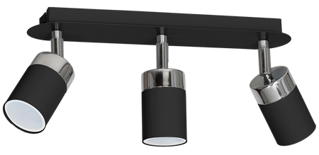 Milagro - Lampa sufitowa JOKER BLACK/CHROME 3xGU10