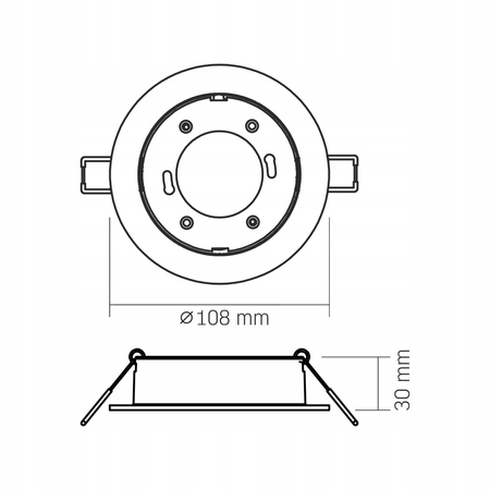 Wpuszczana Oprawa Punktowa Sufitowa VIDEX GX53 Aluminium VL-SPF27R-B Czarna