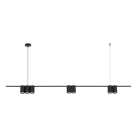 Milagro - Lampa wisząca (listwa) GENESIS BLACK 7xGU10
