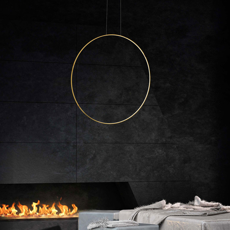 Lampa wisząca Mirror L złota IP44 LED CCT