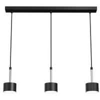 Milagro - Lampa wisząca ARENA BLACK/SILVER 3xGX53