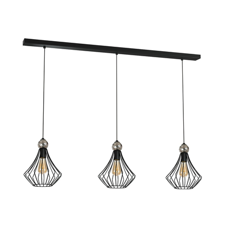 Milagro - Lampa wisząca JEWEL BLACK 3xE27
