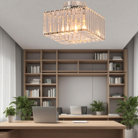 Kwadratowy plafon Vetro chrom 1xE27