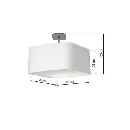Milagro - Lampa podsufitowa NAPOLI WHITE/CHROME 1xE27