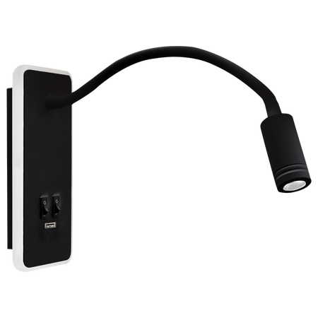 Milagro - Lampka nocna BASE 8W+2W BLACK