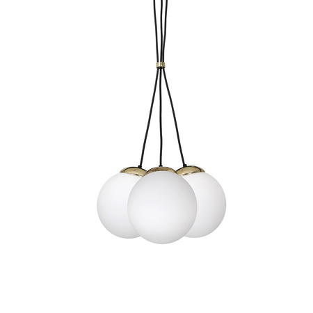 Milagro - Lampa wisząca SPARTA BLACK / GOLD 3xE14