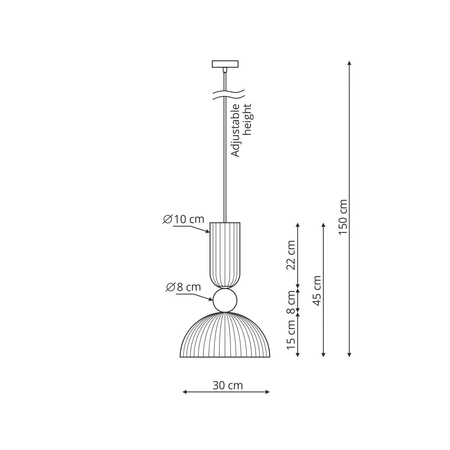 Piega 1 wisząca duża biała