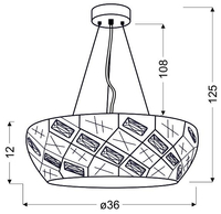 GLANCE LAMPA WISZĄCA 36 4X40W G9  Z ŻARÓWKĄ BIAŁY