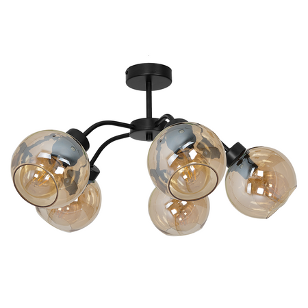 Milagro - Lampa sufitowa SOFIA AMBER 5xE27