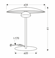 LAMPA STOŁOWA LUND 1 BIAŁY
