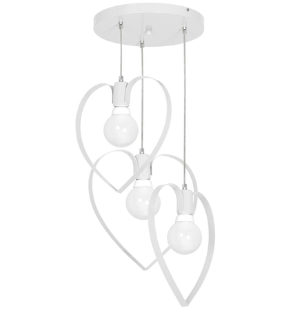 Milagro - Lampa wisząca AMORE WHITE 3xE27
