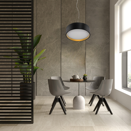 Lampa wisząca Hudson czarno - złota LED 4000K