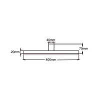 Kinkiet Nevada 40 cm czarny IP44 LED 4000K