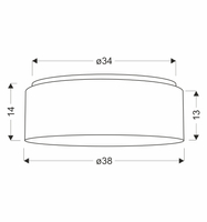 KIDDY lampa sufitowa 38 cm biały 2x40W E27 abażur biały