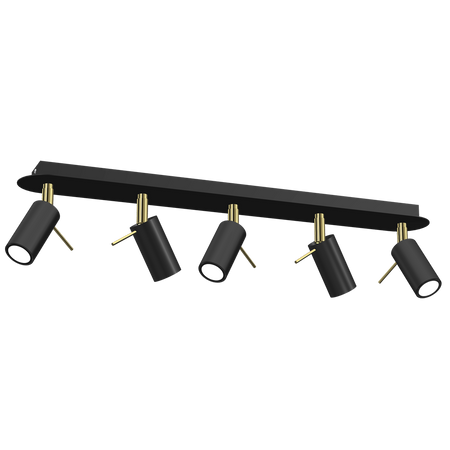 Milagro - Lampa sufitowa PRESTON GOLD/BLACK 5x mini GU10