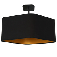 Milagro - Lampa podsufitowa NAPOLI BLACK/GOLD 1xE27