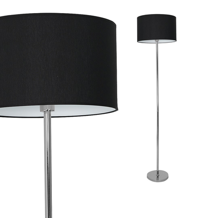 Milagro - Lampa stojąca CASINO BLACK/CHROME 1xE27